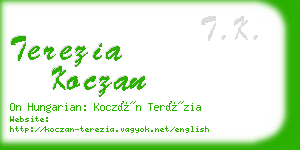 terezia koczan business card